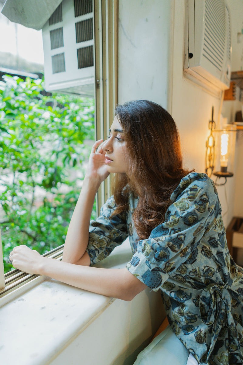 Baga Indigo Wrap Dress