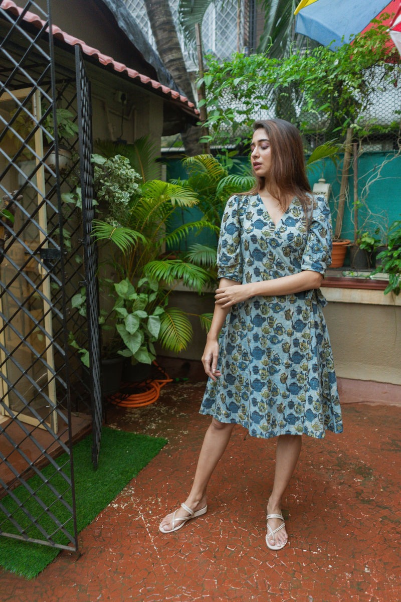 Baga Indigo Wrap Dress