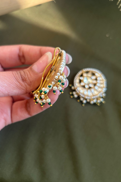 Chandrama Kundan Hair Clips
