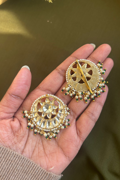 Chandrama Kundan Hair Clips