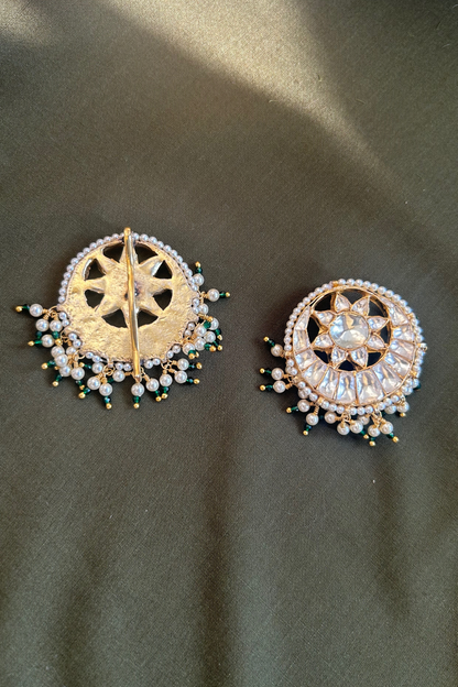 Chandrama Kundan Hair Clips