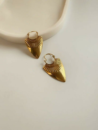 Nefertiti Brass Earrings