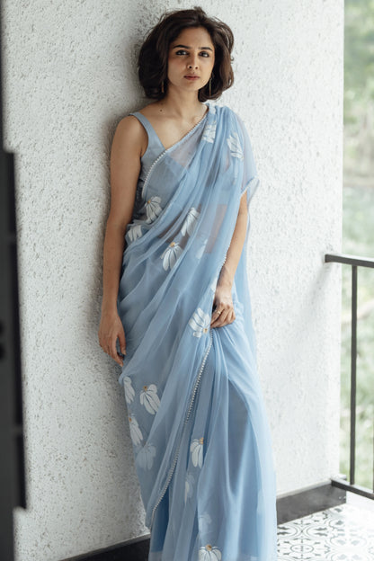 Half-Daisies Chiffon Saree