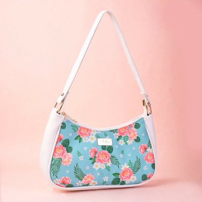 Printed Canvas Baguette Bag