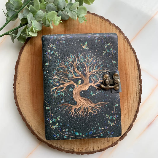 Tree of Life Leather Journal - Vintage Papers