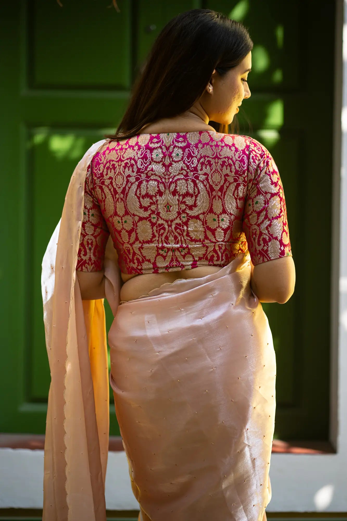 Scallop Border Organza Saree