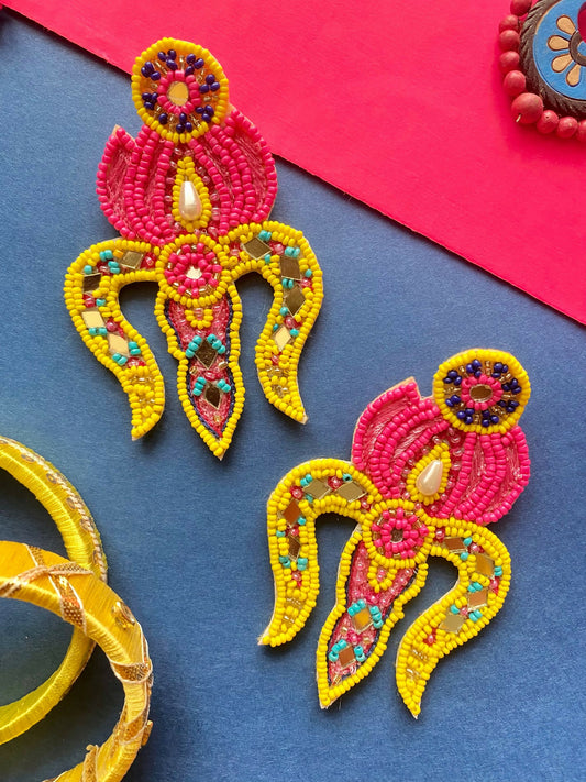 Trishul Handmade Beaded Earrings