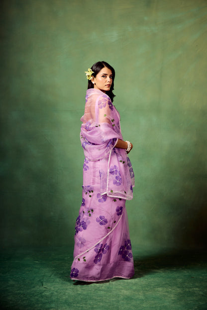 Dogwood Saree in Lavender