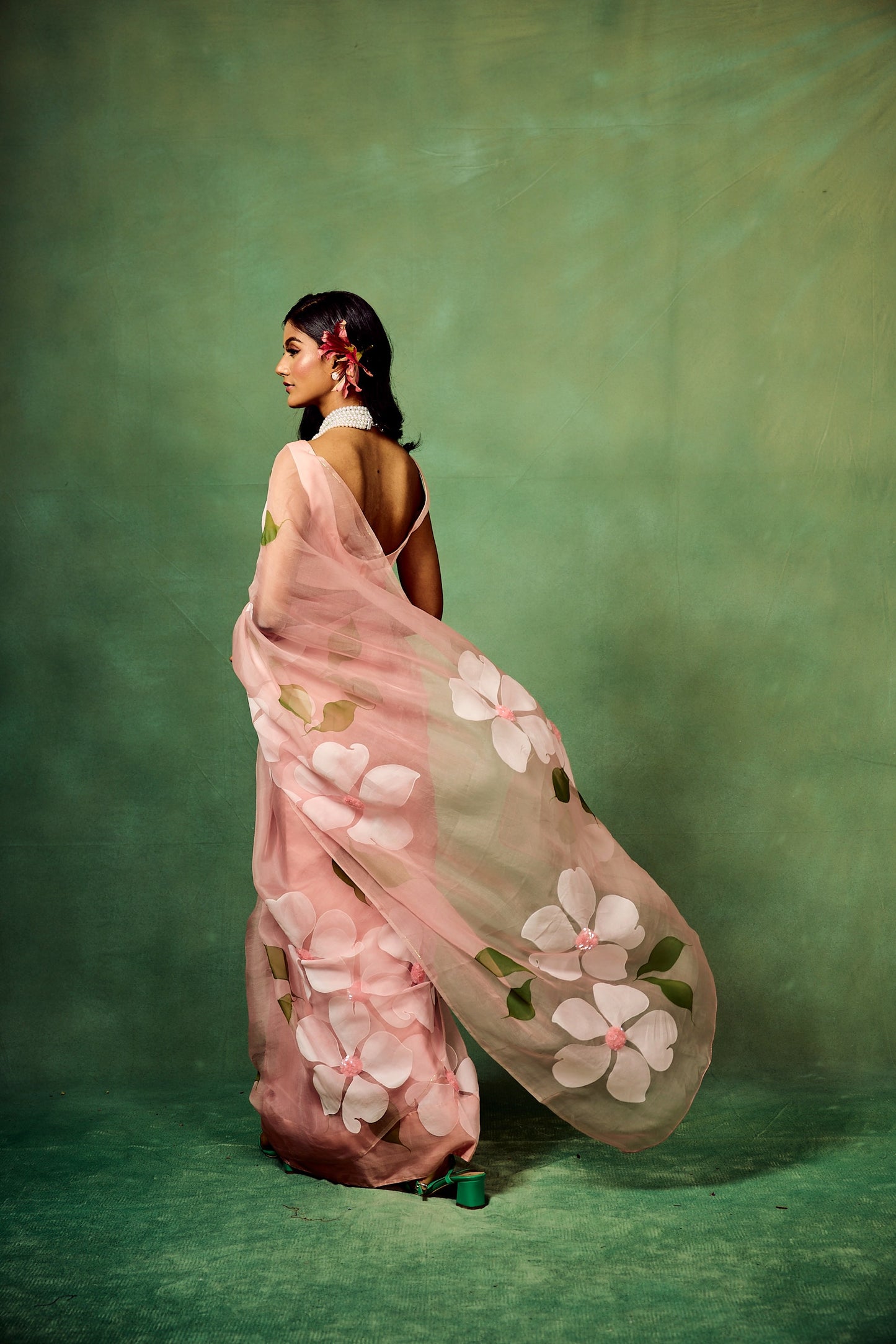 Gulaab Pure Organza Saree