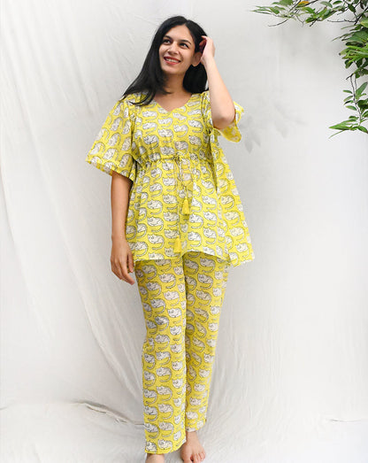 Meow Chill Jams Cotton Co-ord Set