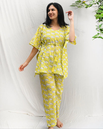 Meow Chill Jams Cotton Co-ord Set