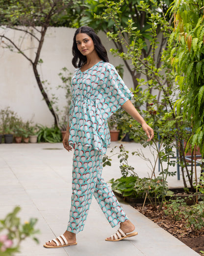 Janhvi Kapoor Mint Strawberry Chill Jams Cotton Co-ord Set