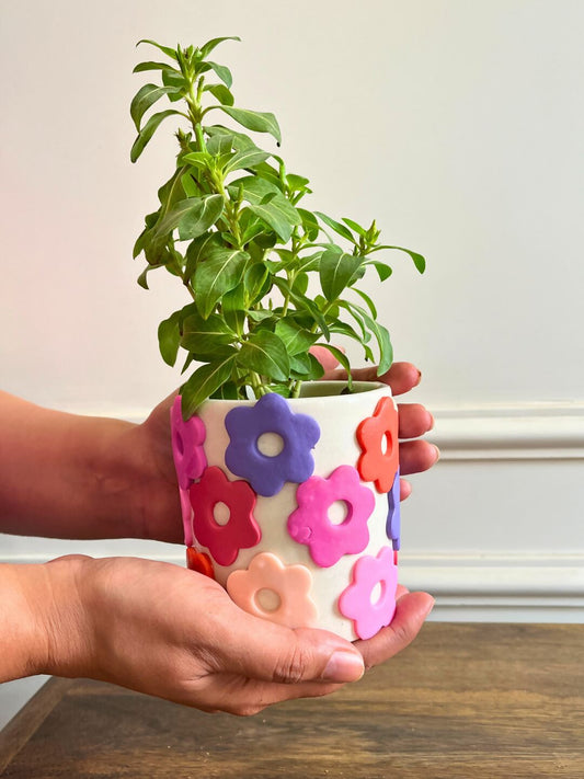 Flower Power Ceramic planter