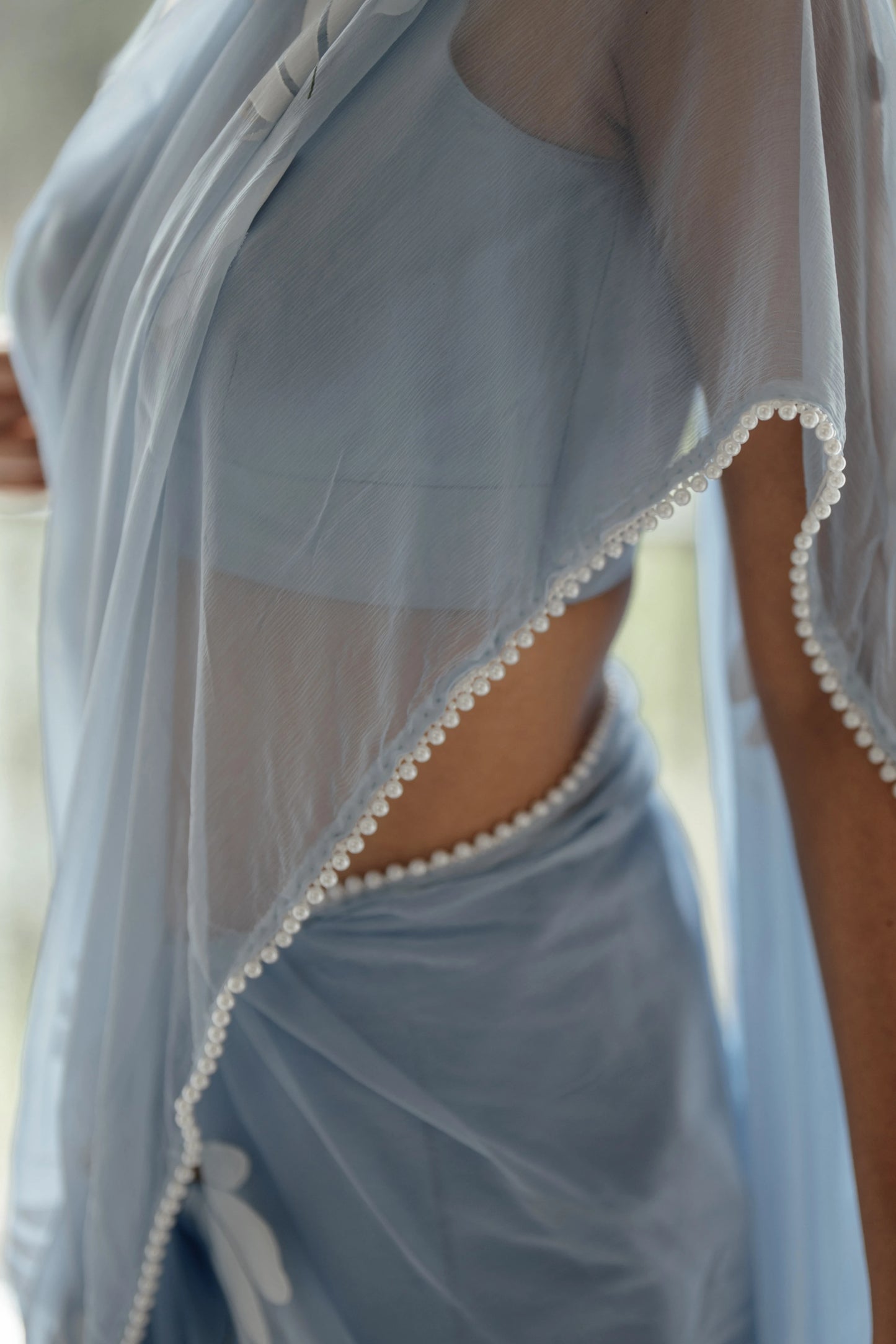 Half-Daisies Chiffon Saree