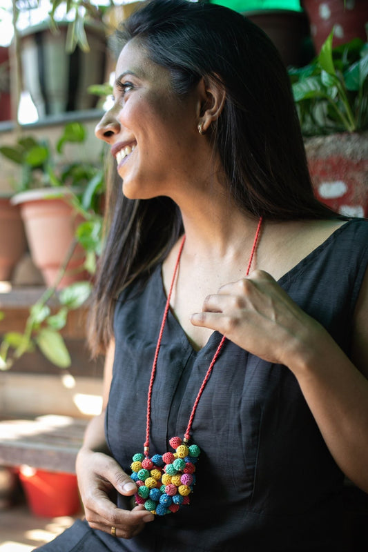 Guldasta Hand-crochet Multicolor Necklace