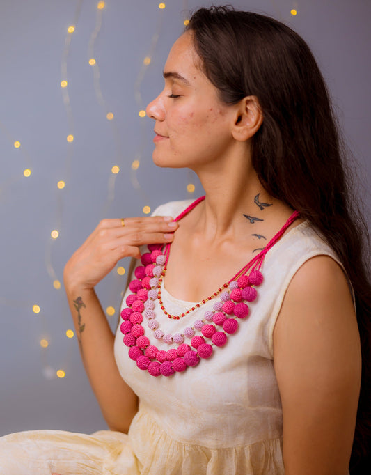 Aadya Hand-crochet Ombre Necklace