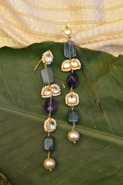 Polki Stone Dangler Earrings