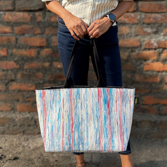 Upcycled Handwoven: The Office Tote