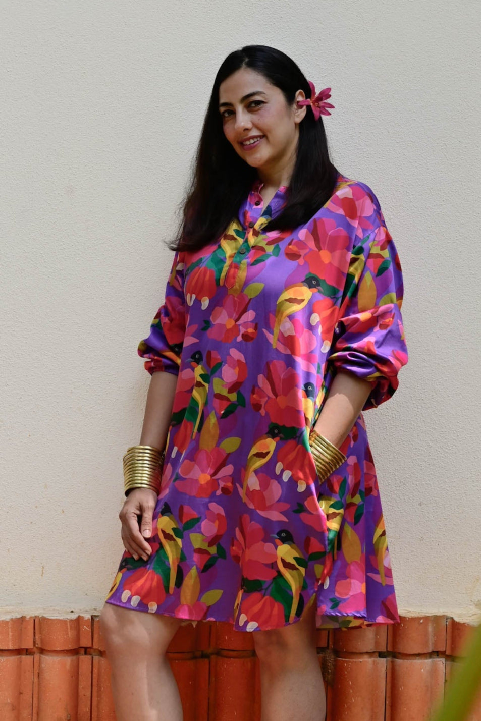 Goa Diaries Susegad Shirt Dress (Purple Haze)