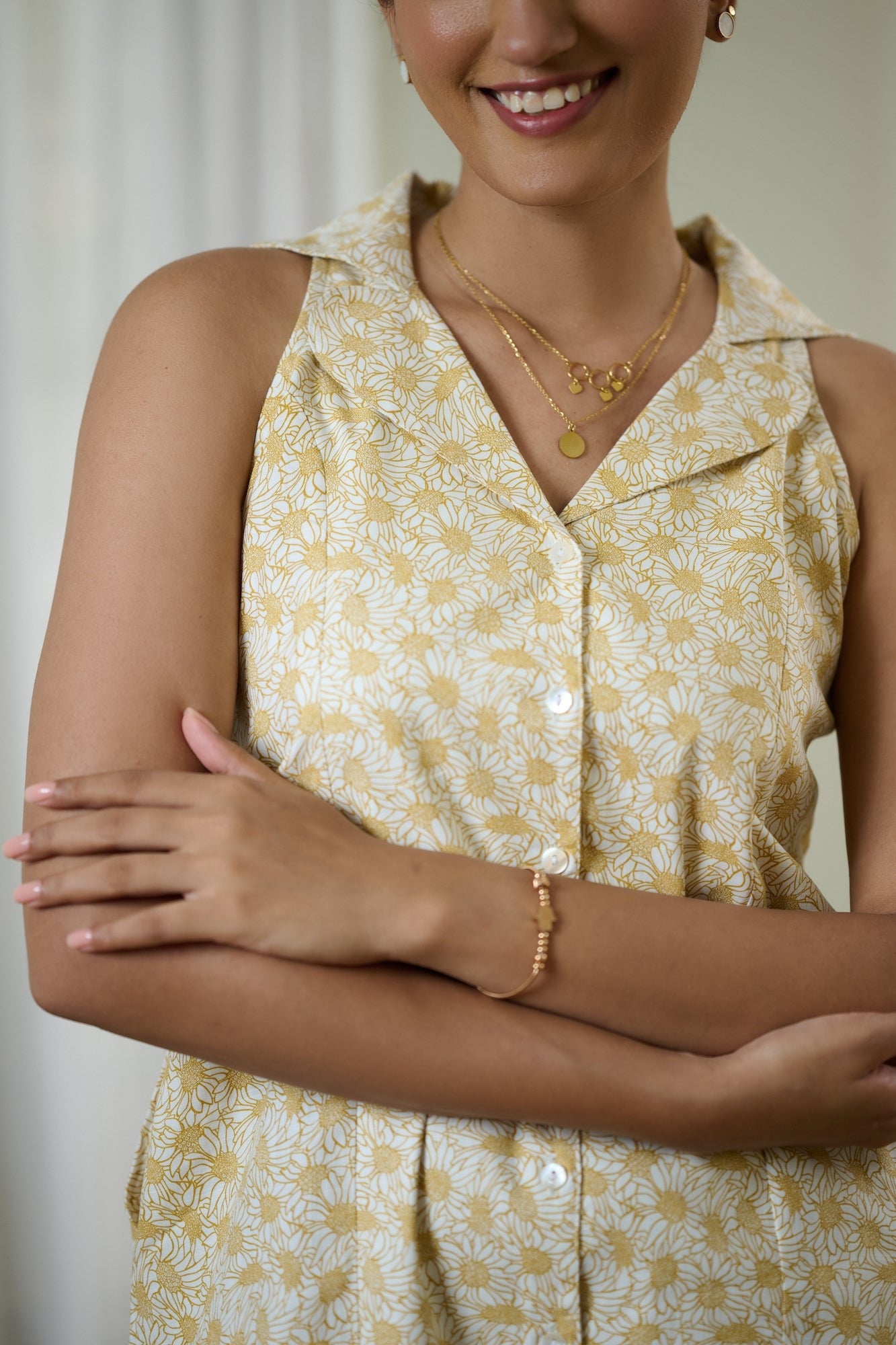 Yellow Rose Floral Dress