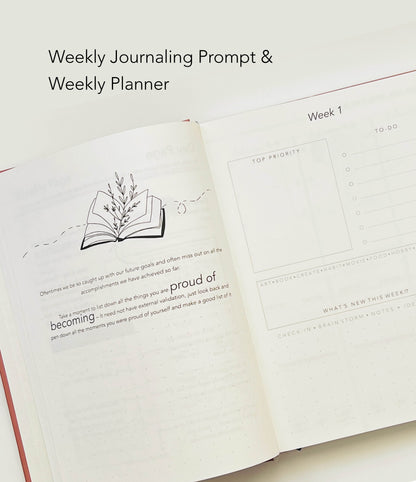 PlanDoReflect: Undated Yearly Planner + Guided Journal | Worded