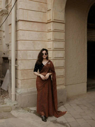 Gerua Parallel Universe Stripes Saree