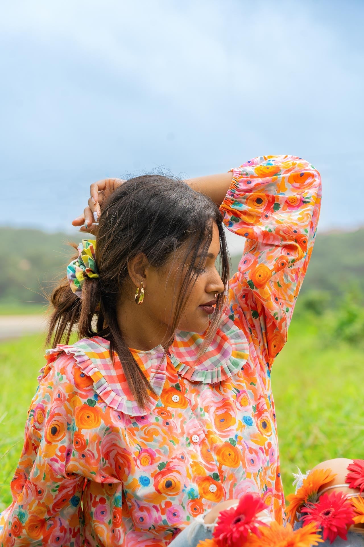 Picnic Date Sweet Child o Mine Cotton Collared Top