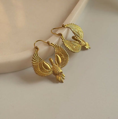 Falcon Brass Earrings