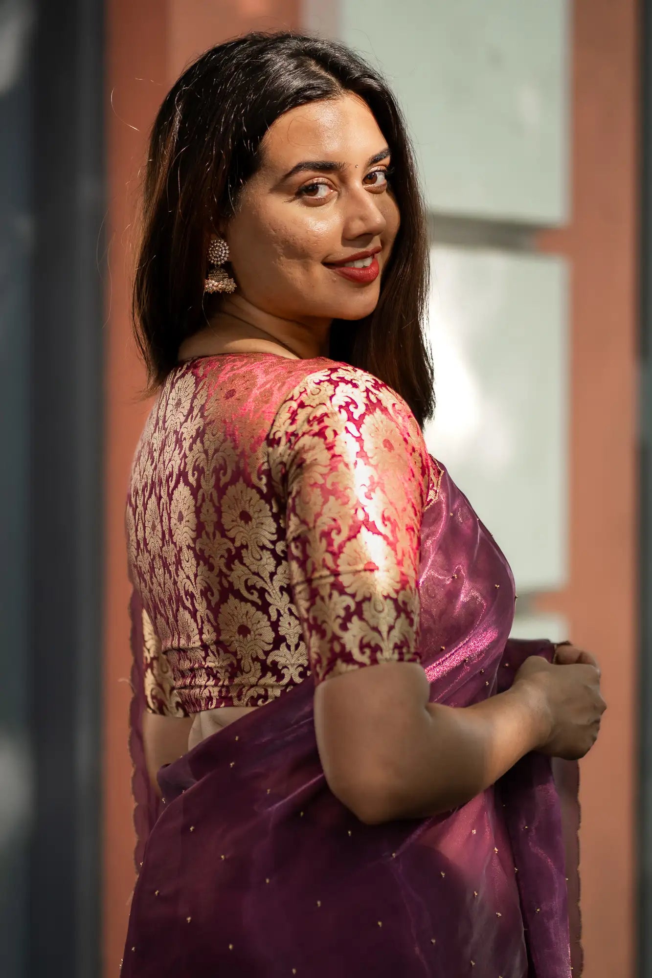 Scallop Border Organza Saree