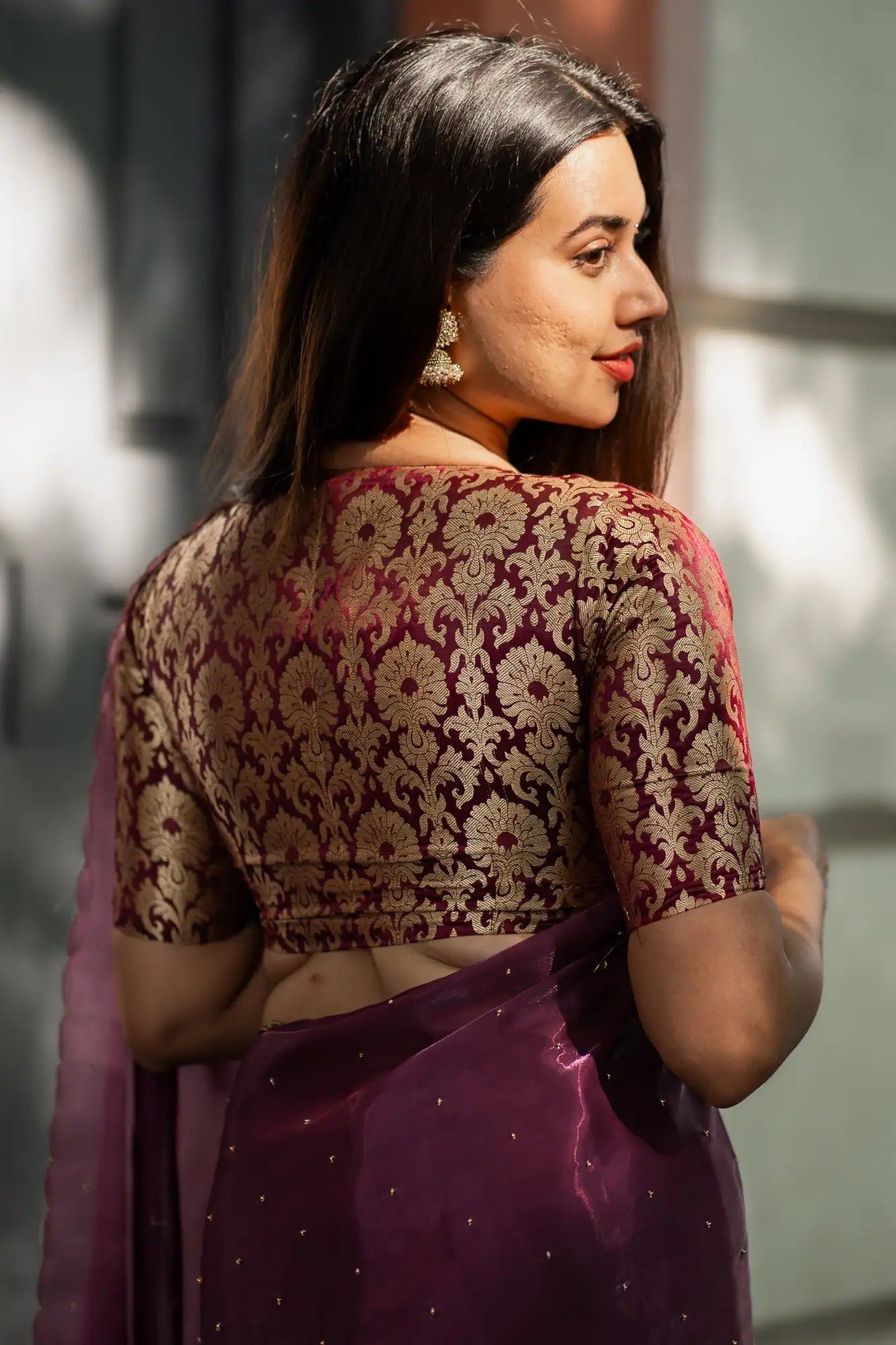 Scallop Border Organza Saree