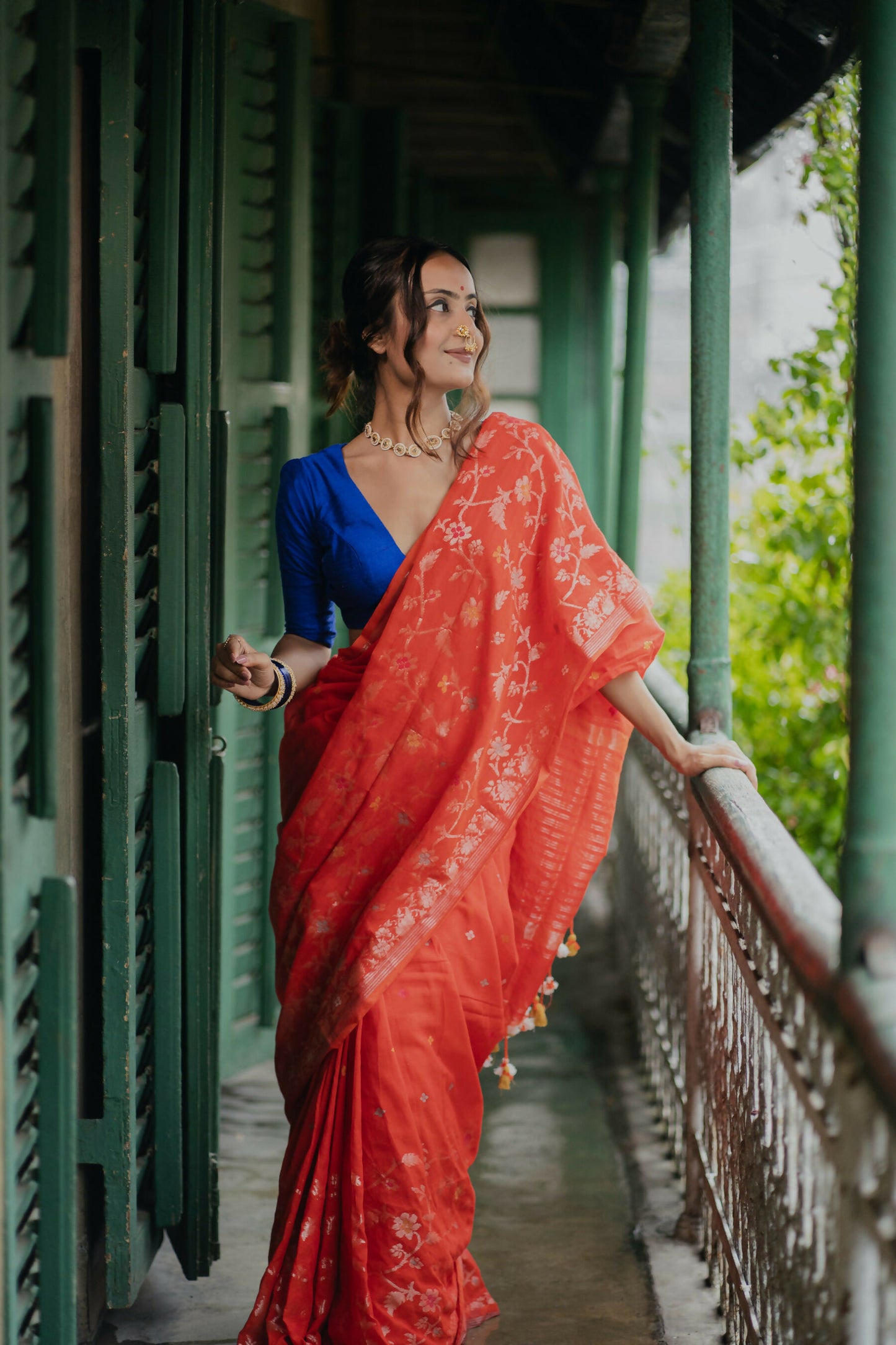 Kumkumi Zari Saree