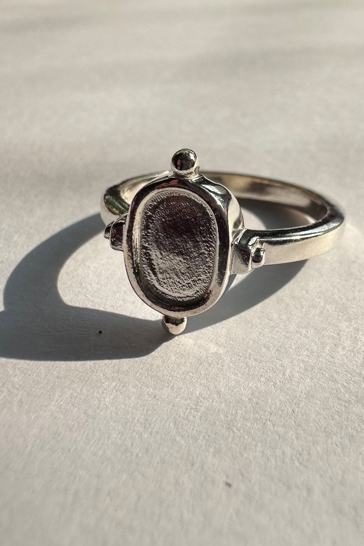 Raksha Silver Signet Ring