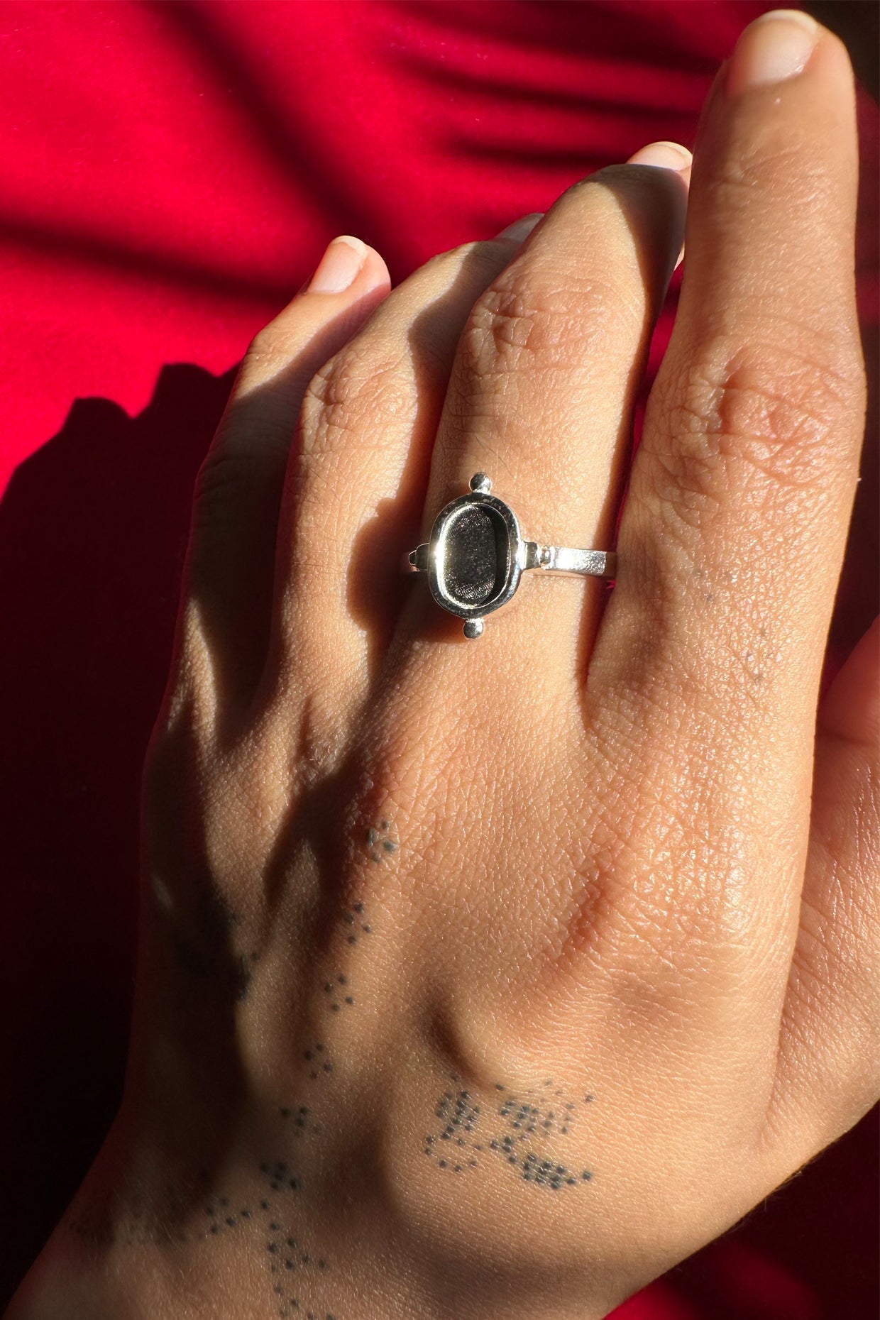 Raksha Silver Signet Ring