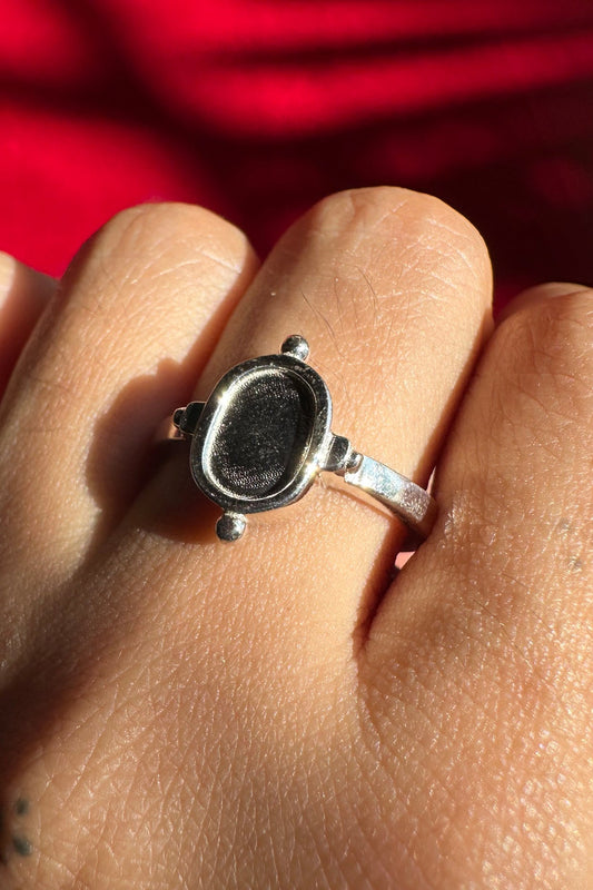 Raksha Silver Signet Ring