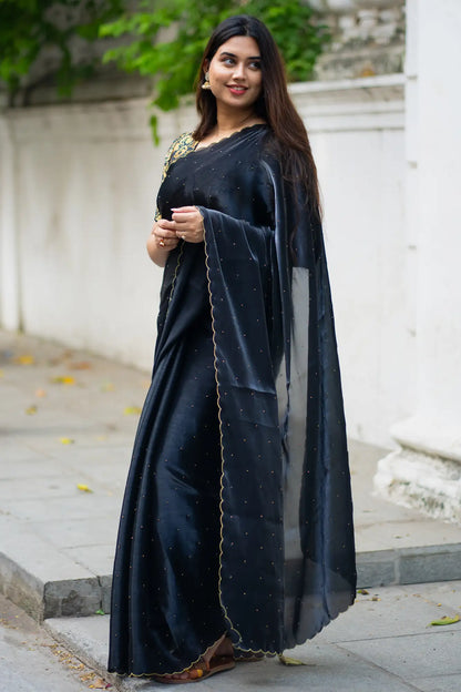 Scallop Border Organza Saree