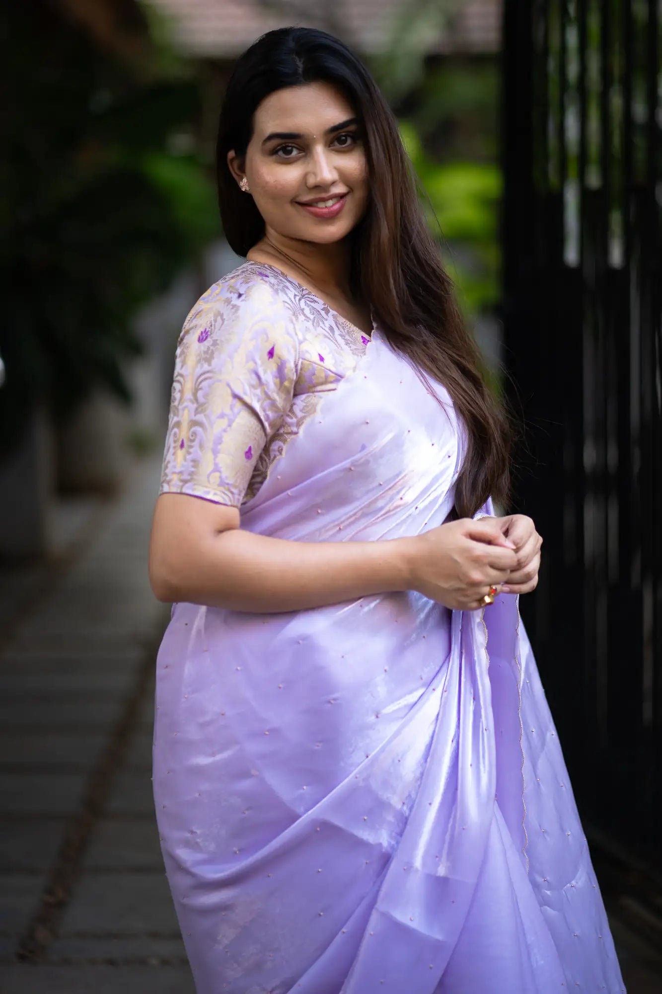 Scallop Border Organza Saree