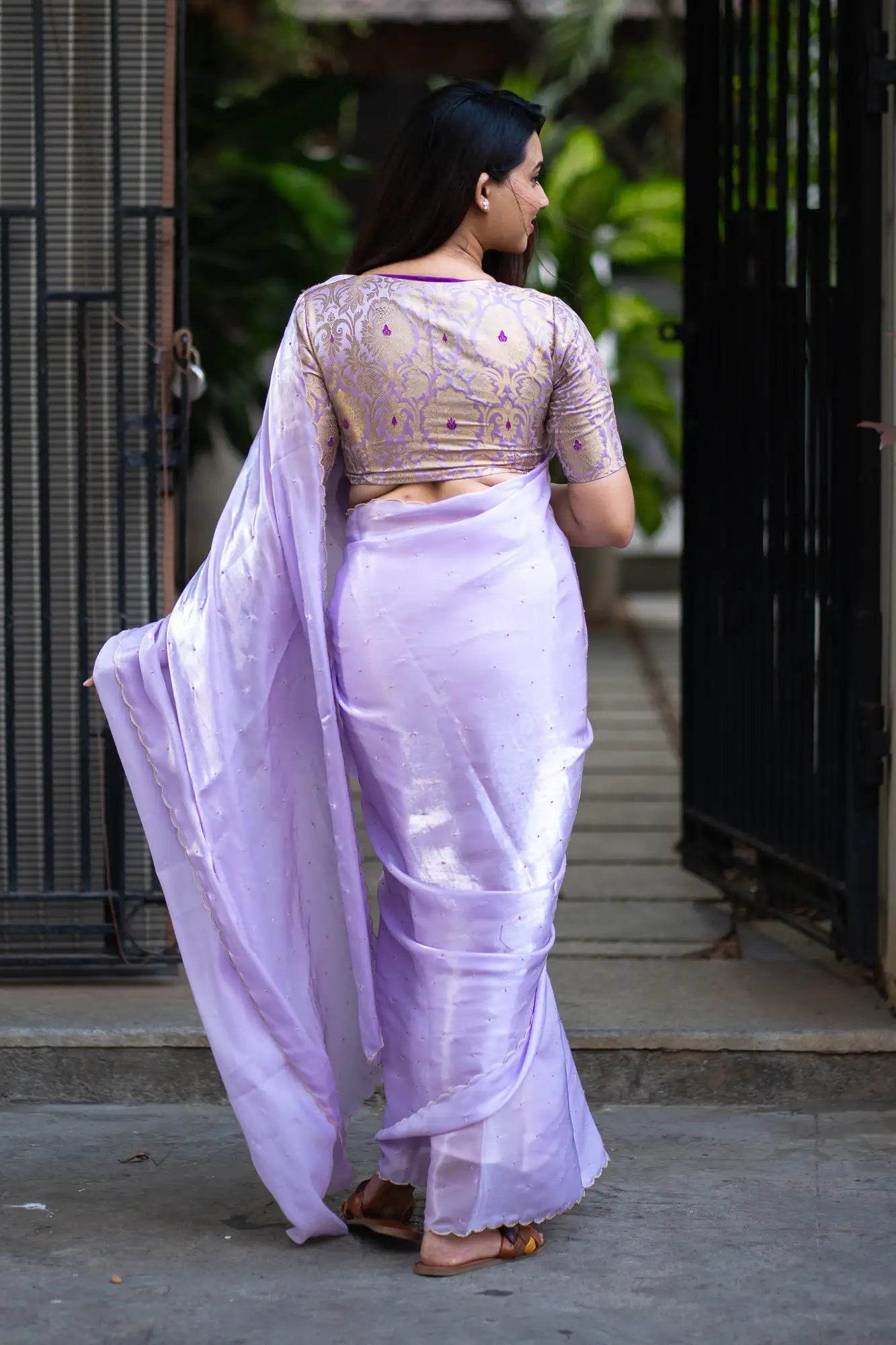 Scallop Border Organza Saree