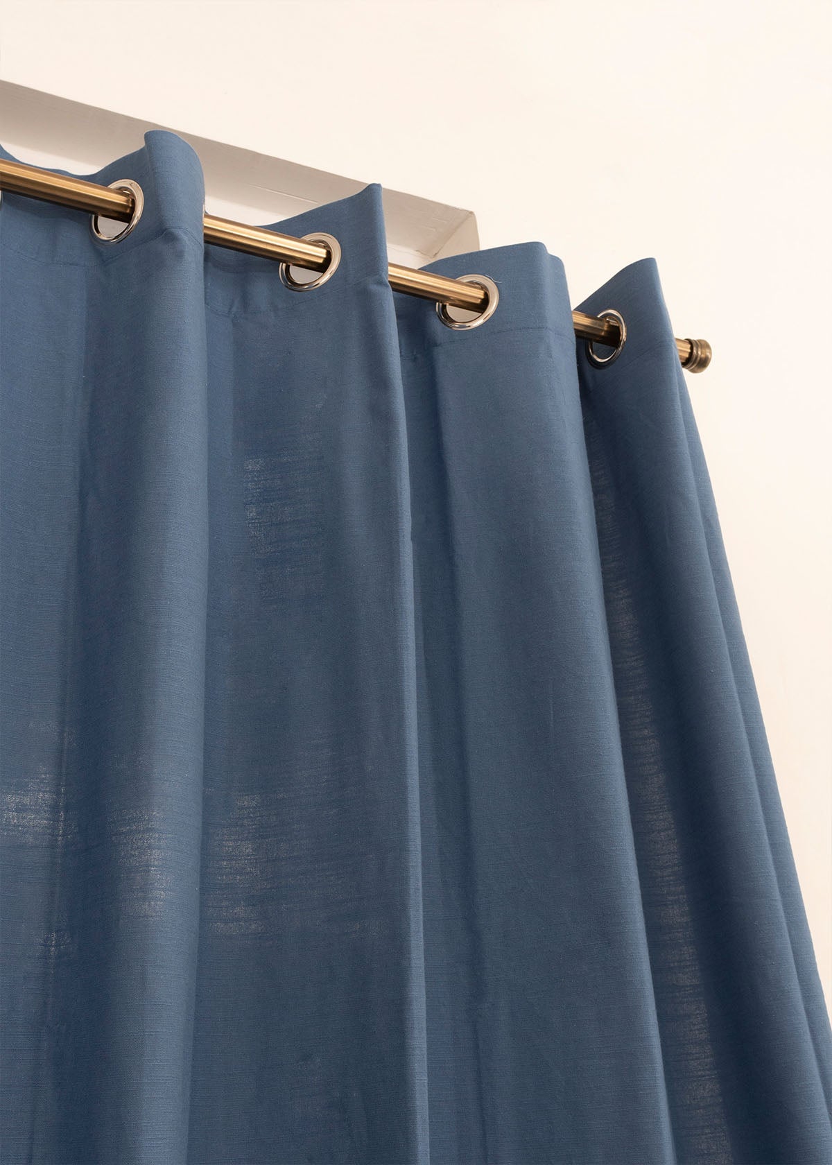 Room Darkening - Solid Royal Blue Cotton Curtain