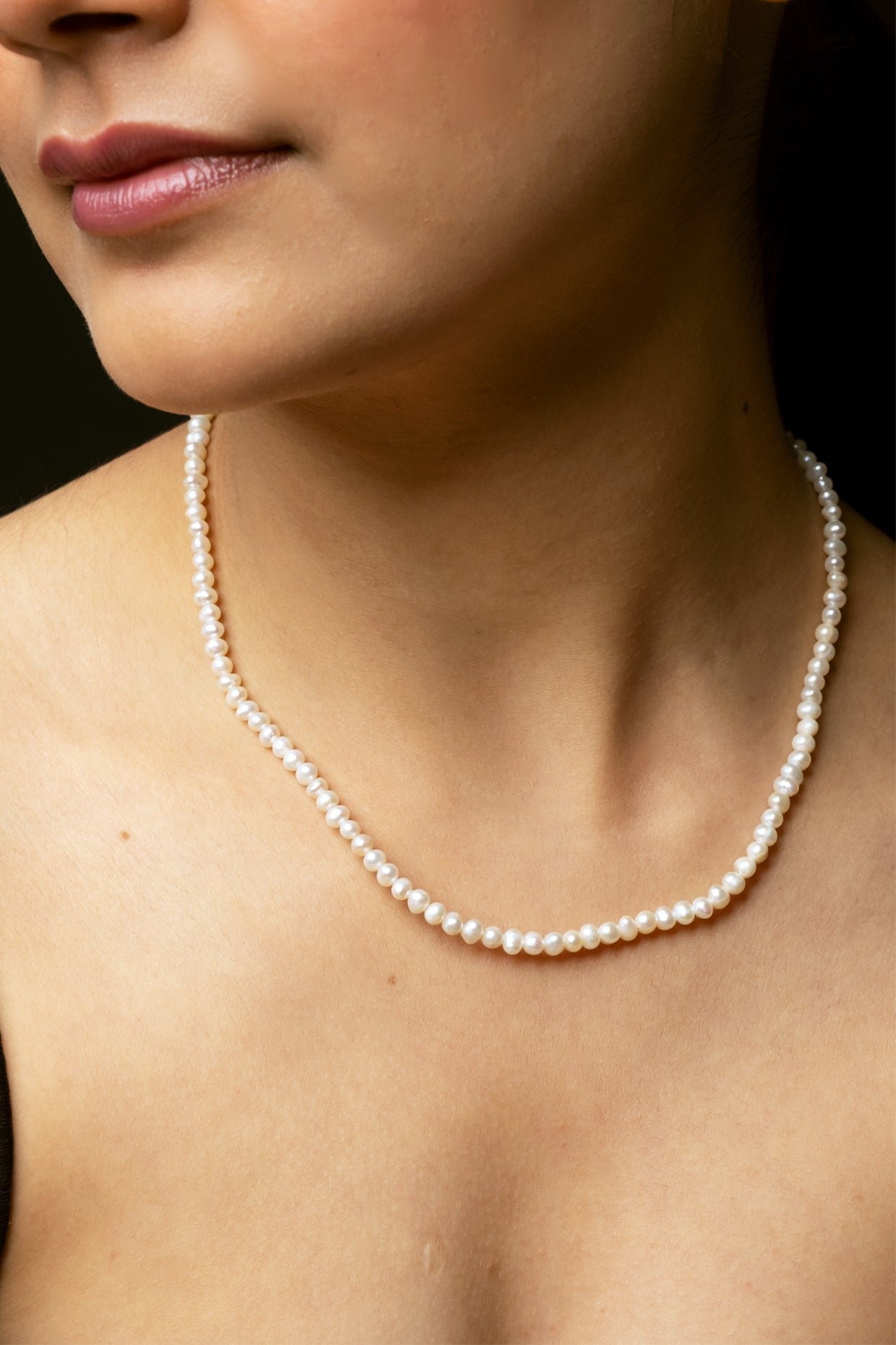 Rukmini Pearl String Necklace