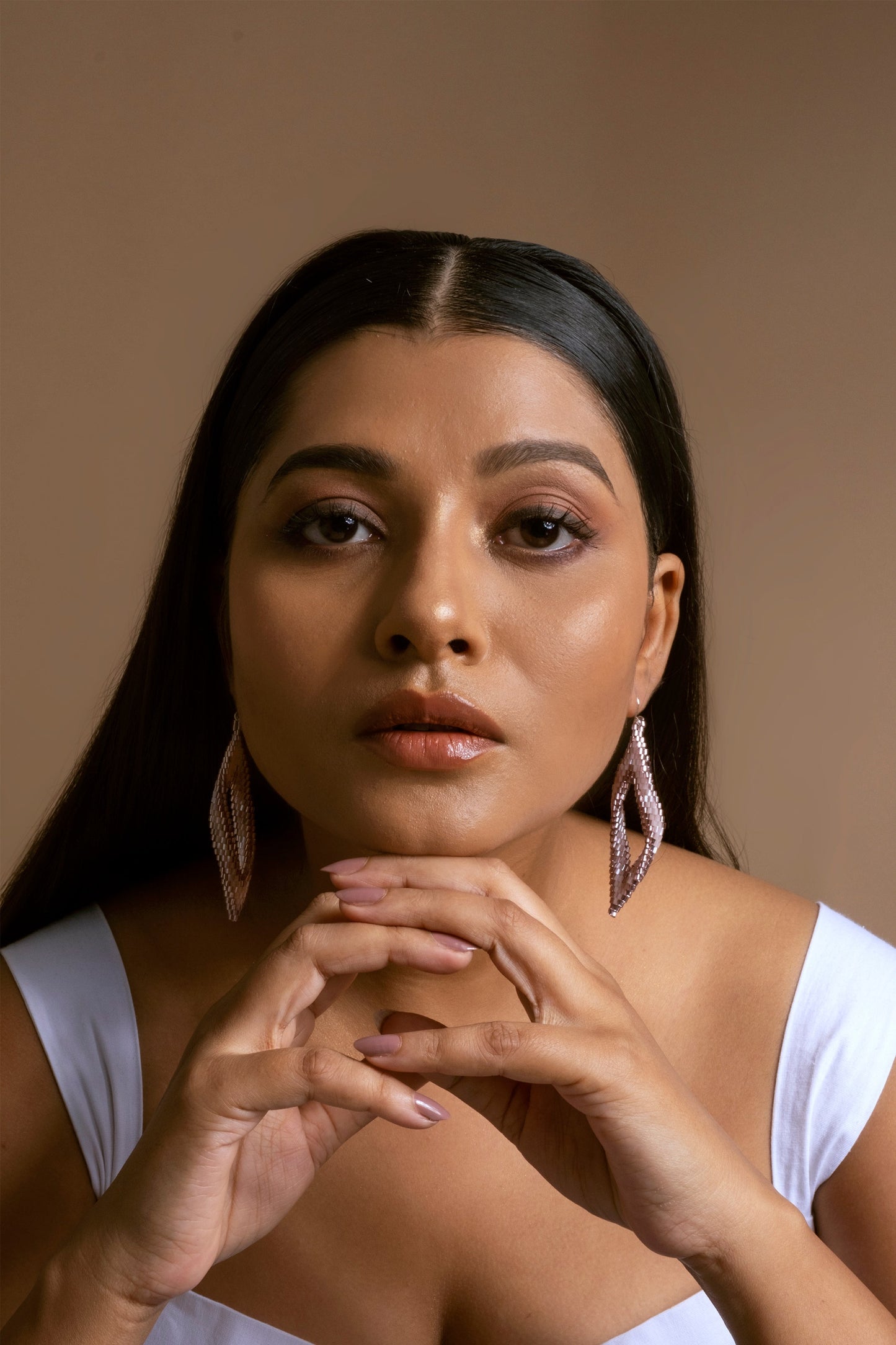 Russian Leaf Beaded Earrings