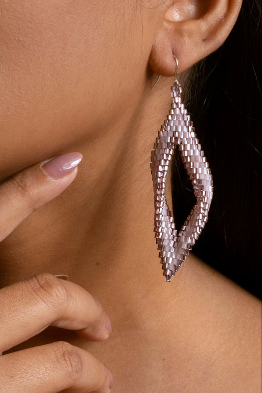 Russian Leaf Beaded Earrings