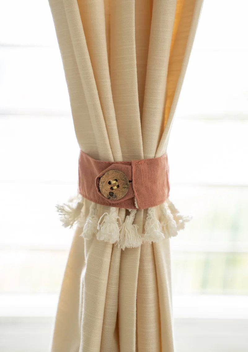 Cotton Curtain Tieback With Tassel - Pack of 2