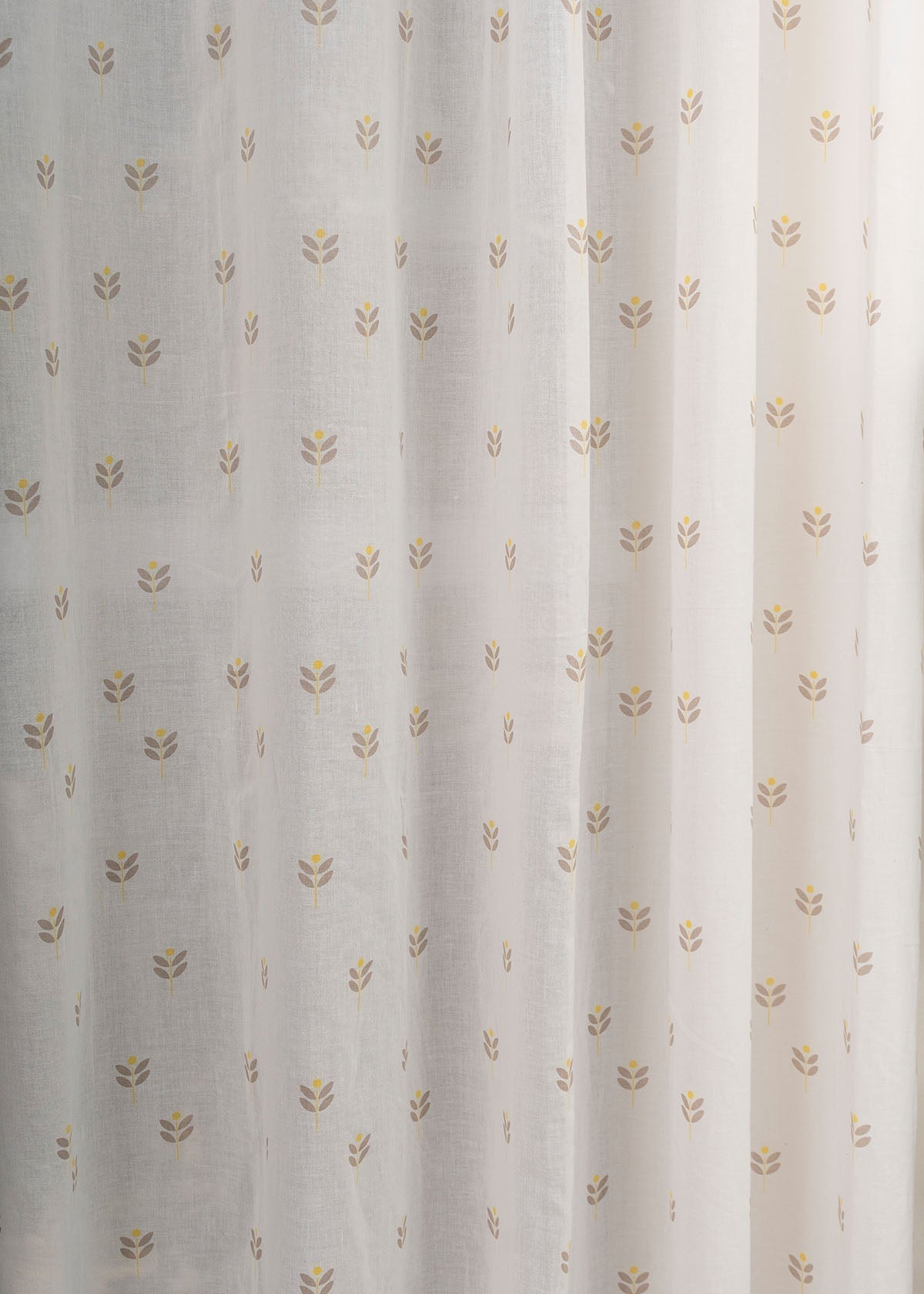 Light Filtering - Yellow Sapling Cotton Sheer Curtain