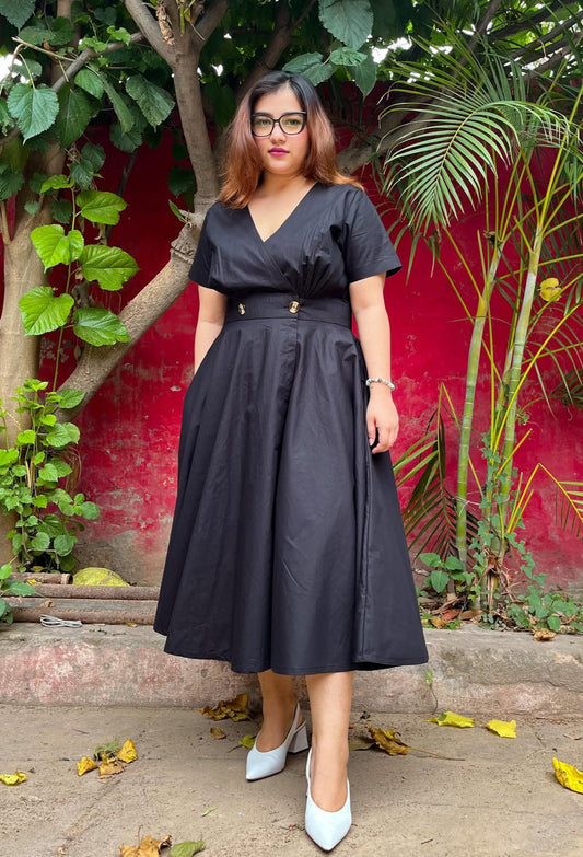 Avisha Flared Midi Dress