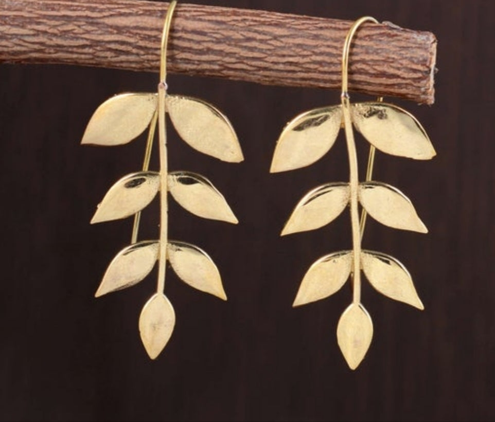 Dangle Leaf Earrings