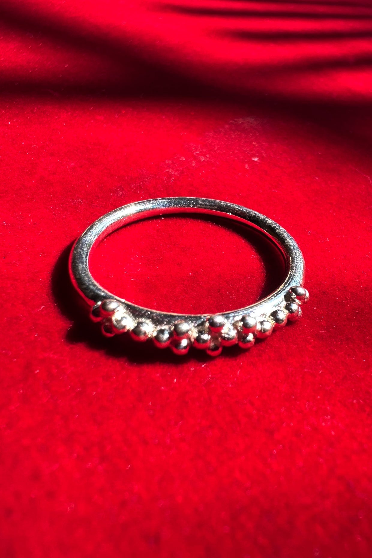 Silver Dotted Ring