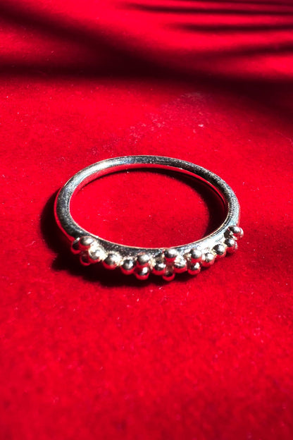 Silver Dotted Ring
