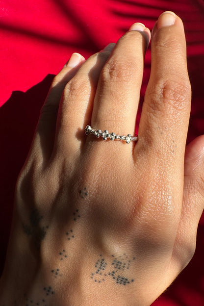 Silver Dotted Ring