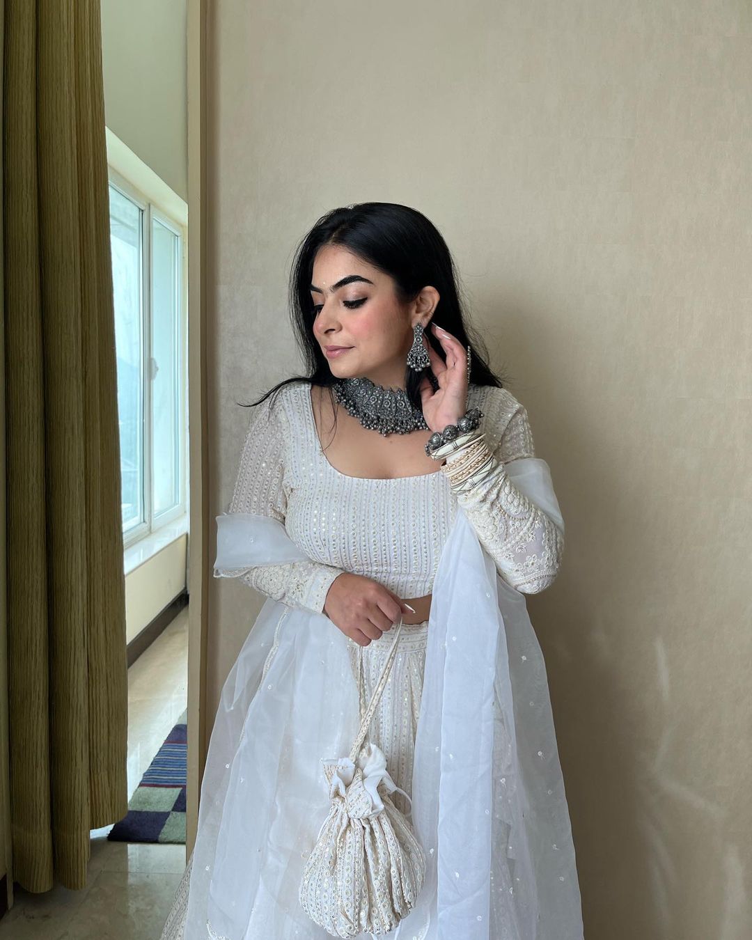 Gurleen White Chikankari Lehenga