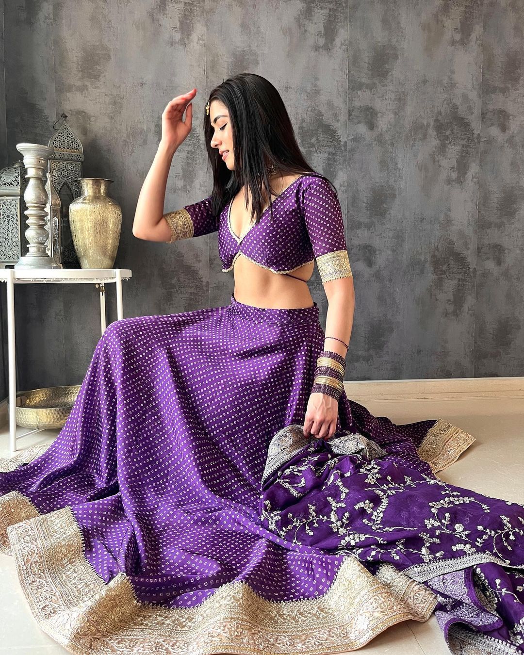 Bandhej Sabya Lehenga